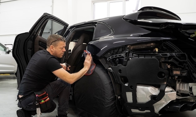 Как провести ремонт бампера Lexus RX S 2015 года?